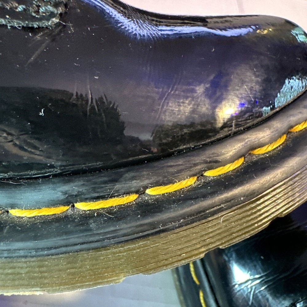 Dr‎ Martens Grunge Y2K Patent Leather Combat Boots US Womens 8 UK 6 EUC - Picture 9 of 9